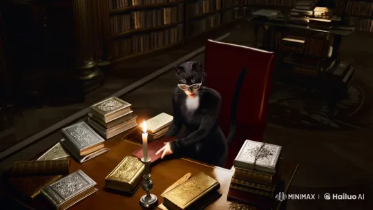 Mysterious Librarian in Enchanting, Timeless Library – AI Generated Video | Hailuo AI