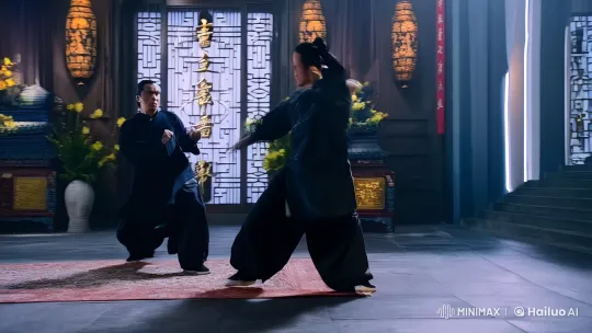 Stylized Martial Arts Fight in Cinematic High Aesthetic Scene – AI Generated Video | Hailuo AI