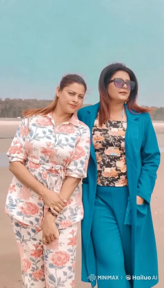 Affectionate Moment Between Two Women on a Beach – AI Generated Video | Hailuo AI