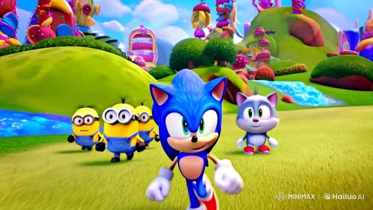 Animated Adventure: Sonic, Minions, and Talking Tom in a Whimsical World – AI Generated Video | Hailuo AI