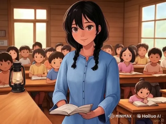 Classroom Reading in Animated Live2D Setting – AI Generated Video | Hailuo AI