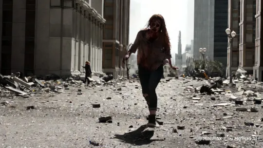 Zombie Woman Chases Victims in Ruined Cityscape – AI Generated Video | Hailuo AI