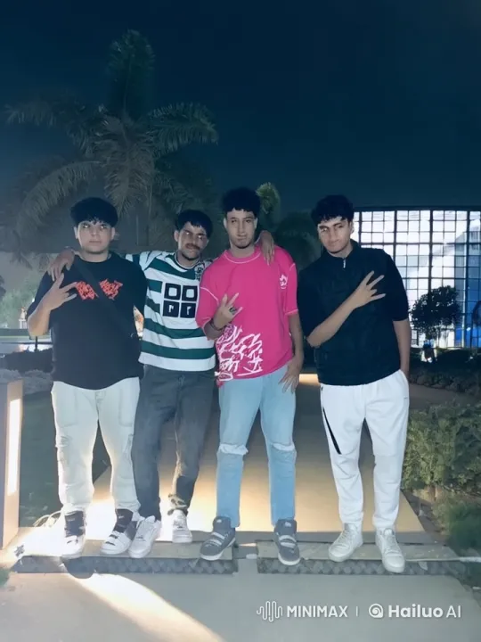 Live2D Animated Fight Scene with Four Young Men – AI Generated Video | Hailuo AI