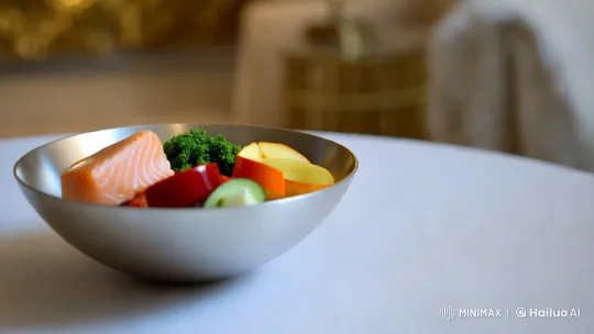 Luxurious Cat Food Display in Minimalist Setting – AI Generated Video | Hailuo AI
