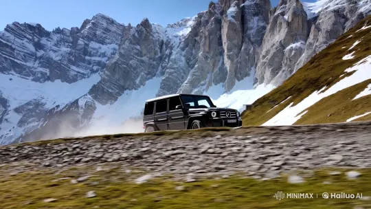 Mercedes-Benz G-Class Conquers Swiss Alps Pass – AI Generated Video | Hailuo AI