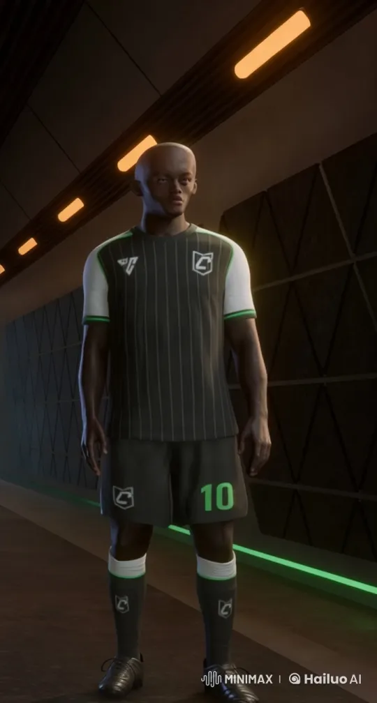 Futuristic Sportswear Character Mimics Smoking in Live2D – AI Generated Video | Hailuo AI