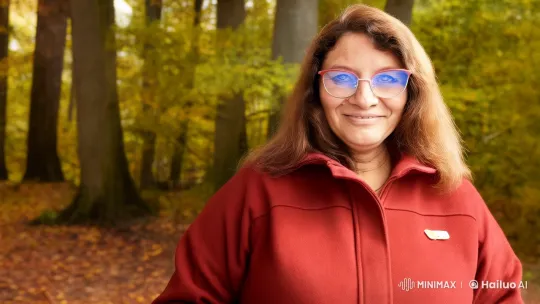 Woman Meets Majestic White Wolf in Serene Forest – AI Generated Video | Hailuo AI