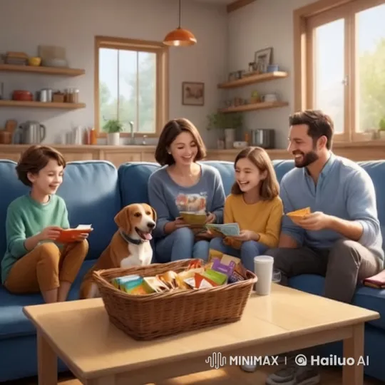 Family Enjoying Cozy Card Game in Living Room – AI Generated Video | Hailuo AI