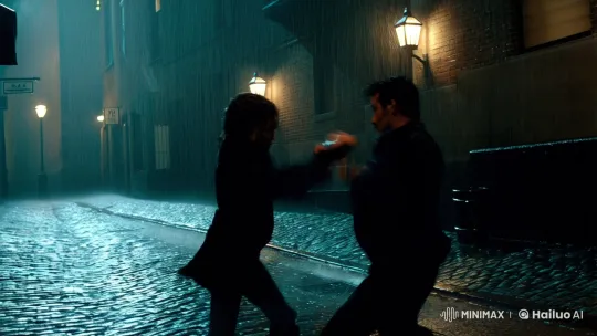 Dynamic Alley Fight to Passionate Kiss Scene – AI Generated Video | Hailuo AI