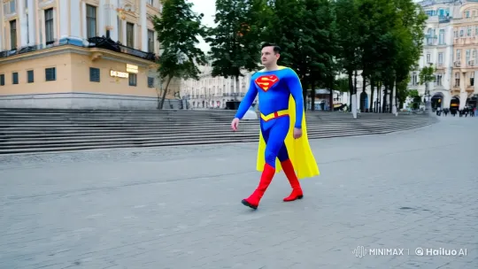 Zelenski in Superman Costume Strides Through Kyiv – AI Generated Video | Hailuo AI