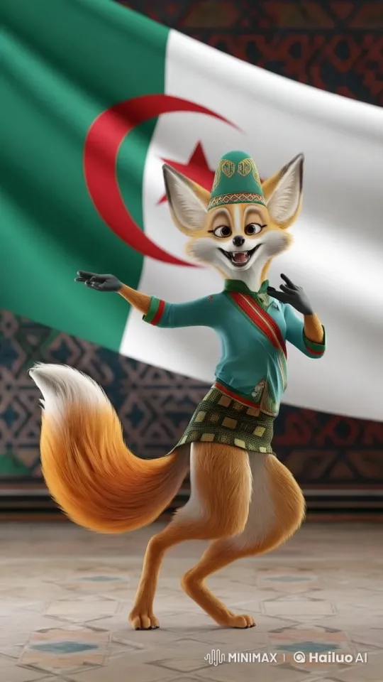 Fennec Fox in Algerian Attire - Vibrant Live2D Animation – AI Generated Video | Hailuo AI