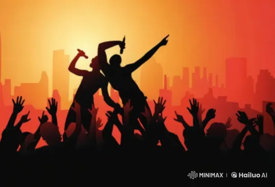 Live2D Animated Concert: Passionate Singers at Sunset – AI Generated Video | Hailuo AI