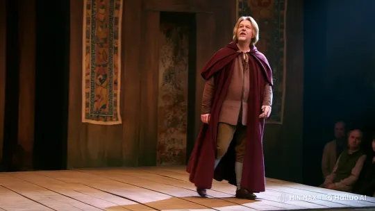 Middle-Aged Actor Performs Hamlet's Soliloquy on Period Stage – AI Generated Video | Hailuo AI