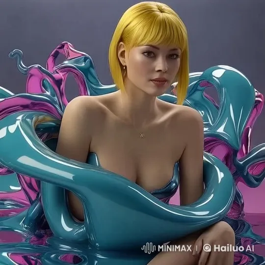 Living Liquid Dress: AI-Enhanced Live2D Visuals – AI Generated Video | Hailuo AI
