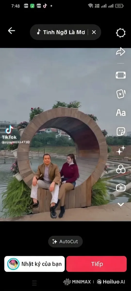 Live2D Animated Duo Walks Through Scenic Waterfront – AI Generated Video | Hailuo AI