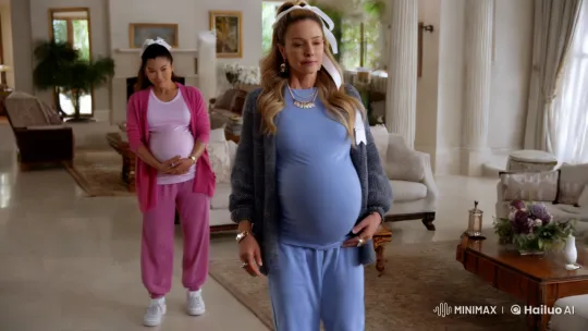 Luxury Villa: Pregnant Sisters in Serene Living Room – AI Generated Video | Hailuo AI