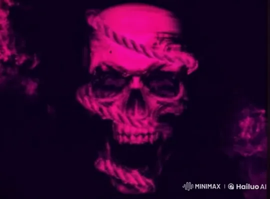 Neon Skull Showdown: Dynamic Gun Battle in Live2D – AI Generated Video | Hailuo AI