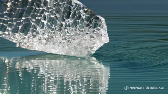 Ice Melting in Water: A Dance of Transformation – AI Generated Video | Hailuo AI