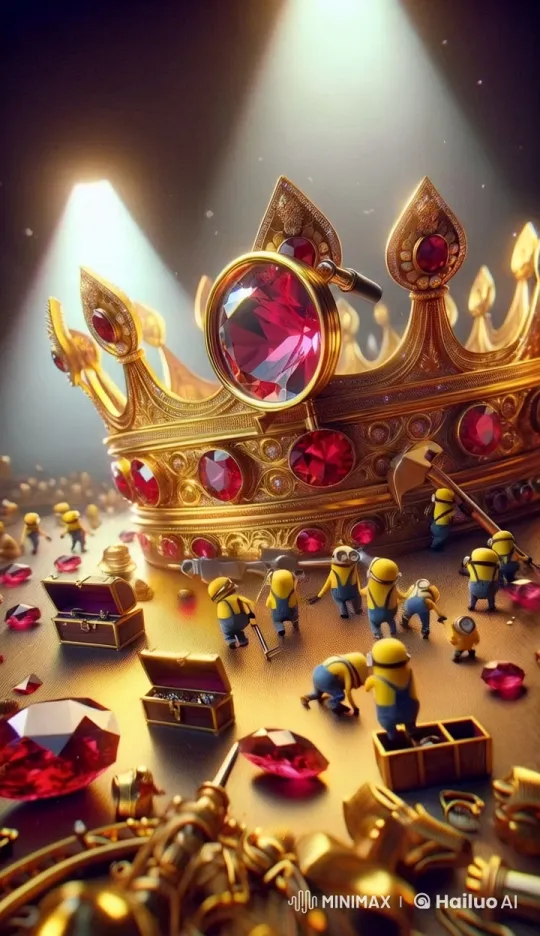 Minions Busy with Golden Crown and Treasure Trove – AI Generated Video | Hailuo AI