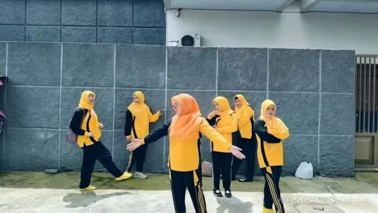 Live2D Animated Kungfu Performance by Women in Yellow – AI Generated Video | Hailuo AI
