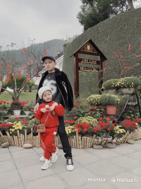 Energetic Kung Fu Display by Man and Child in Festive Setting – AI Generated Video | Hailuo AI