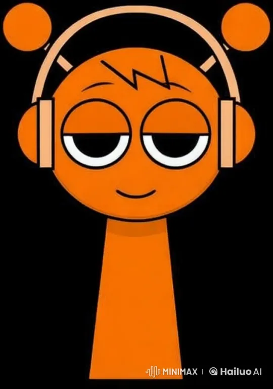 Animated Orange Character with Headphones in Live2D Style – AI Generated Video | Hailuo AI