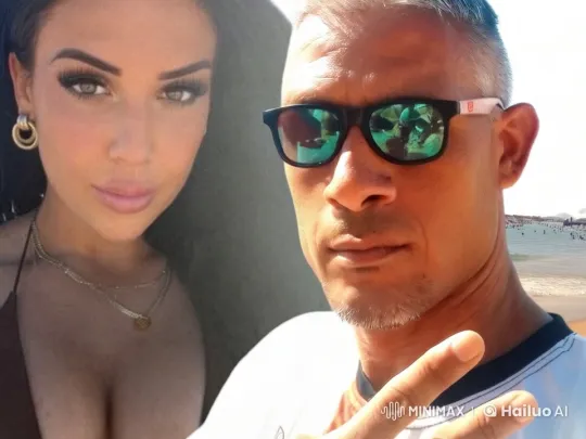 Beach Romance: Peace Sign and Sweet Kiss Moment – AI Generated Video | Hailuo AI