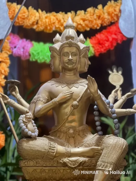 Golden Deity Engages in Dynamic Kung Fu Combat – AI Generated Video | Hailuo AI
