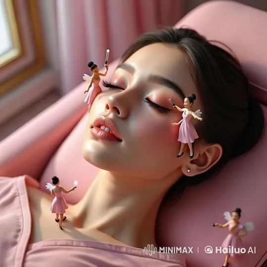 Serene Morning with Fairies on a Pink Surface – AI Generated Video | Hailuo AI