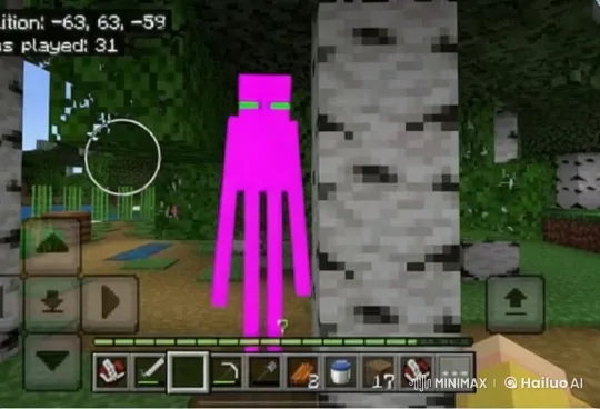 Live2D Minecraft Scene with Animated Character and Dynamic Background – AI Generated Video | Hailuo AI