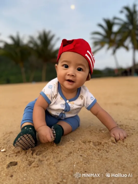 Baby's Joyful Beach Play in Live2D Animation – AI Generated Video | Hailuo AI