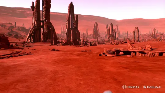 Marine Squad Explores Dinosaur Ruins on Mars – AI Generated Video | Hailuo AI