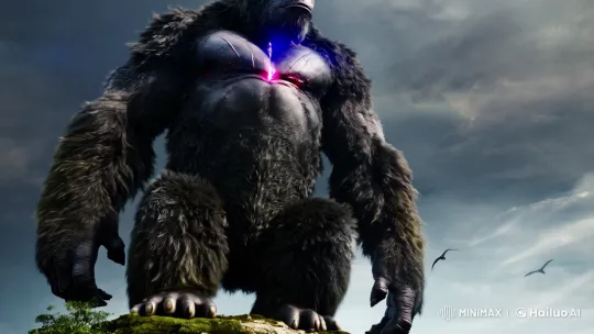 King Kong, a 350-foot Titan, Stands Ready for Battle – AI Generated Video | Hailuo AI