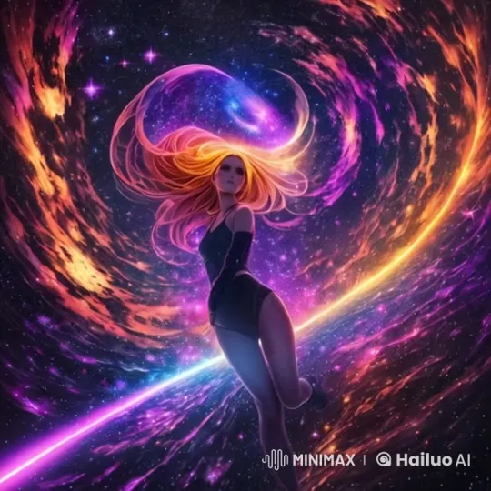 Cosmic Horror: Figure Transforms into a Burning Skull – AI Generated Video | Hailuo AI