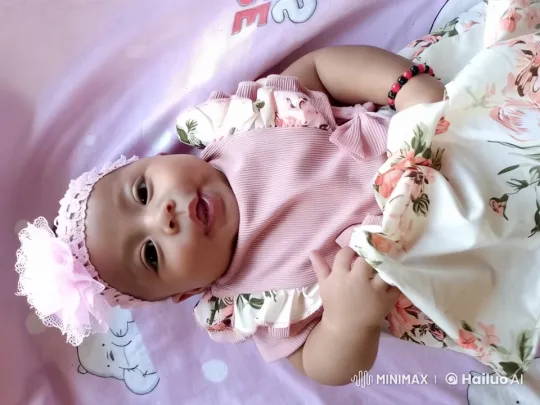 Baby Dances Joyfully in Floral Dress with Sweet Surroundings – AI Generated Video | Hailuo AI