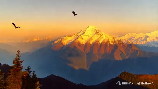 Journey Through Nature: Himalayas, Waterfall, Forest – AI Generated Video | Hailuo AI