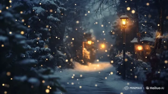 Magical Winter Forest in 4K Live2D Animation – AI Generated Video | Hailuo AI