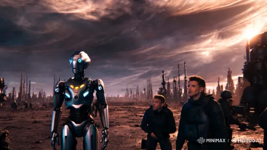 Alien War Epic: Human-Robot Alliance in Post-Apocalyptic Battle – AI Generated Video | Hailuo AI