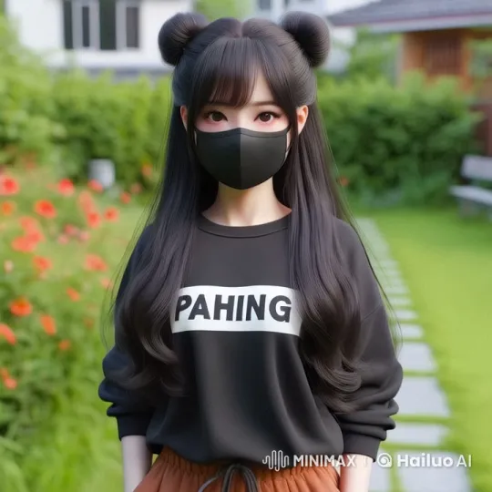 Young Woman Walks Through Garden in Live2D Animation – AI Generated Video | Hailuo AI