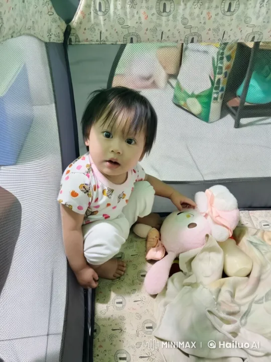 Animated Child Joyfully Dancing in Playpen – AI Generated Video | Hailuo AI