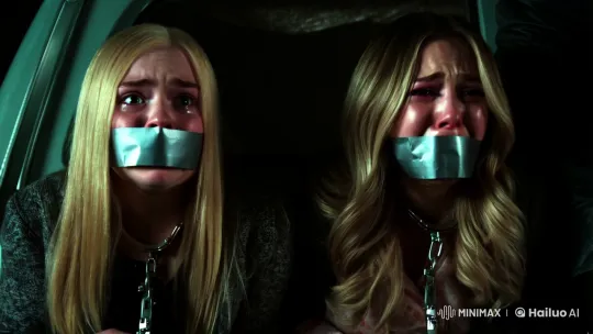 Captives in Darkness: Fanning and Duff's Tense Van Struggle – AI Generated Video | Hailuo AI
