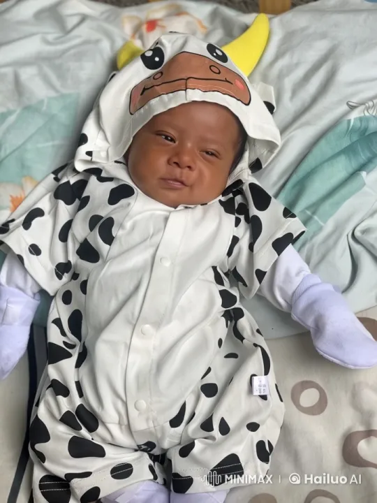 Baby in Cow Onesie Joyfully Dances and Punches – AI Generated Video | Hailuo AI