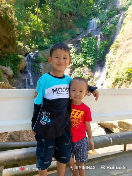 Boys Train in Kung Fu by Serene Waterfall – AI Generated Video | Hailuo AI