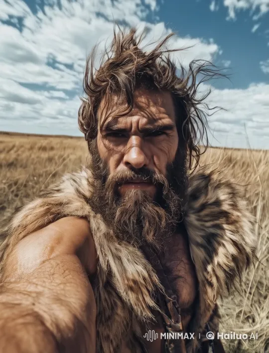 Primitive Survivalist Man in a Natural Landscape – AI Generated Video | Hailuo AI