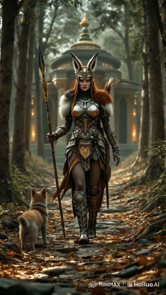 Ancient Thracian Huntress-Goddess Bendidia in Forest Journey – AI Generated Video | Hailuo AI