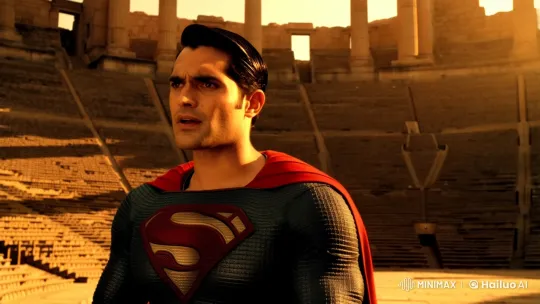 Ancient Superman in Grand Amphitheater: Captivating Drama – AI Generated Video | Hailuo AI