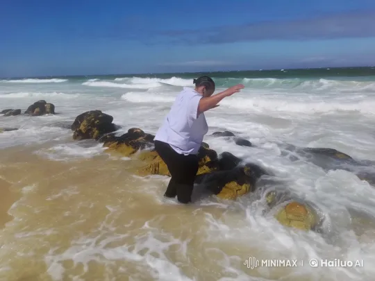 Person Flies Over Dynamic Sea in Live2D Animation – AI Generated Video | Hailuo AI
