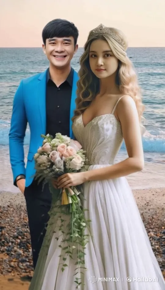 Beach Wedding: A Romantic Sunset Moment – AI Generated Video | Hailuo AI
