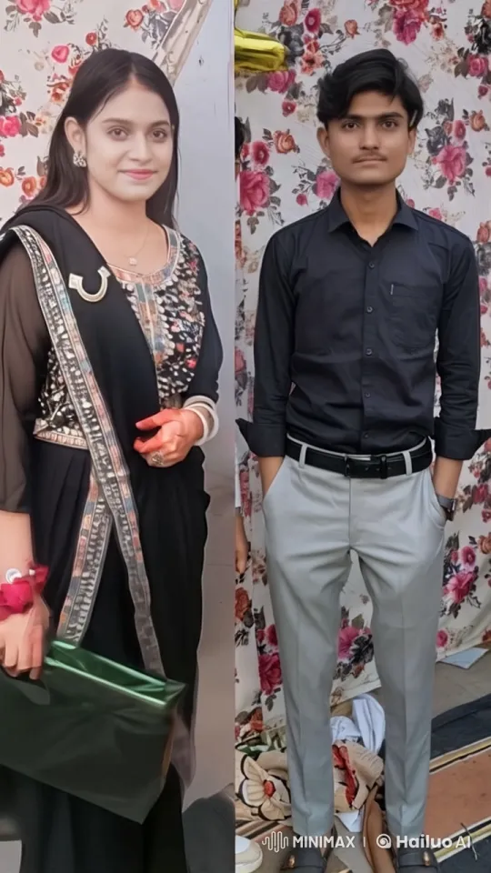 Couple in Traditional Attire Share Romantic Moment – AI Generated Video | Hailuo AI