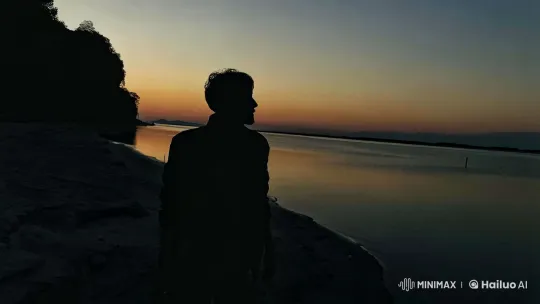 Peaceful Riverside Sunset in Live2D Animation – AI Generated Video | Hailuo AI